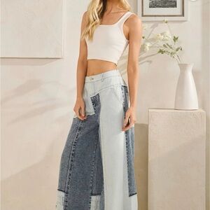 Oli & Hali Two-Tone Flare Jeans